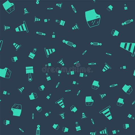 Toradh íomhá ar Traffic Cone Seamless Pattern