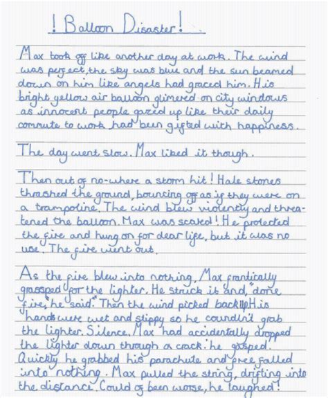 Afbeeldingsresultaten voor Year 6 Writing Examples