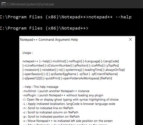 Toradh íomhá ar Notepad++ Command Line Arguments