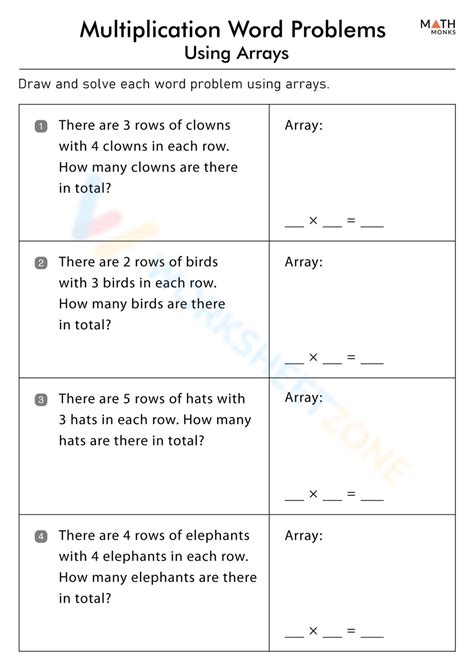 Toradh íomhá ar Multiplication Grade 3 Worksheet Word Problems with Answers