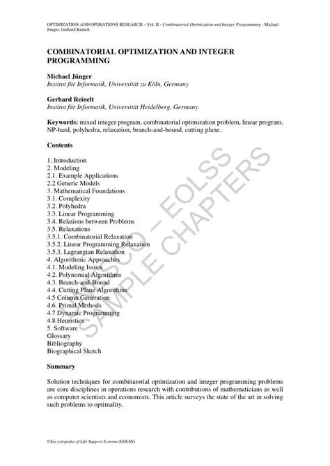 Image result for Linear Programming and Combinatorial Optimization