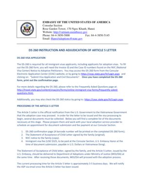 Image result for Instruction for DS-260 Form