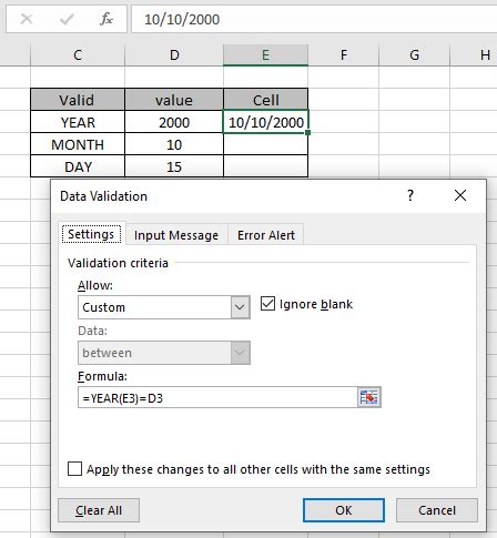 Image result for Excel-Formula Class Data Validation