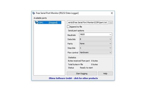 RS232 Data Logger Software-க்கான படிம முடிவு