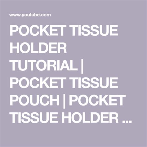 Image result for Pocket Tissue Pouch Pattern