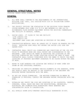 Toradh íomhá ar Construction Documents General Notes