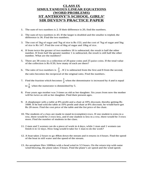 Image result for Simultaneous Word Problems with Rectangle