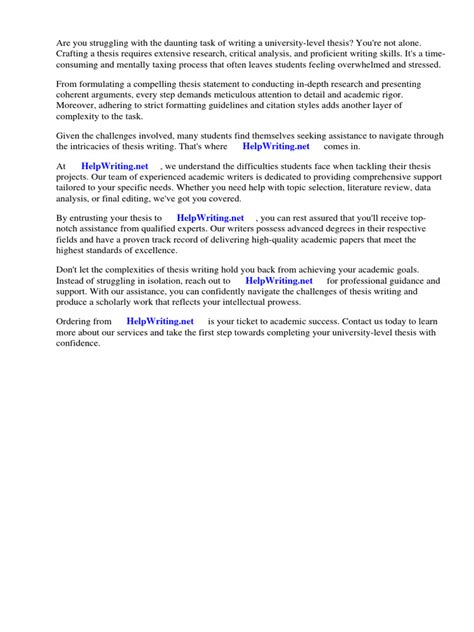 Image result for Thesis Example