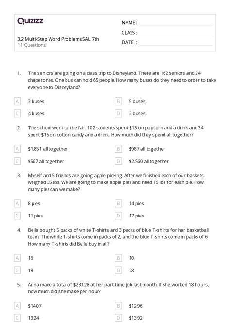 Multi-Step Math Problems 7th Grade に対する画像結果