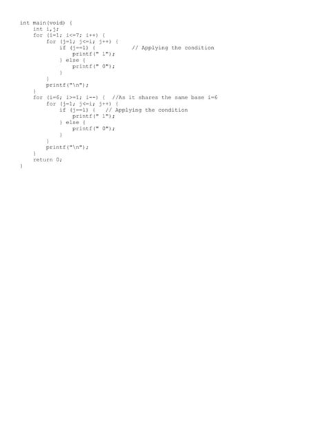 Image result for Pattern Printing Simple in C