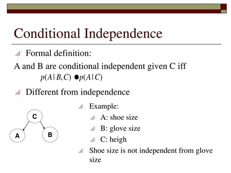 Image result for Example of Conditional Independence