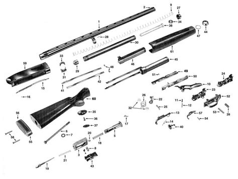 Afbeeldingsresultaten voor Winchester Model 12 Exploded-View