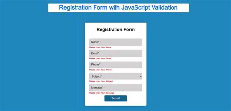 Toradh íomhá ar Name Validation in JavaScript