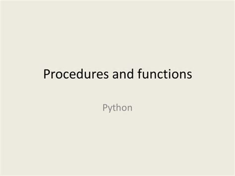 Toradh íomhá ar Procedure Vs. Function Computer Science