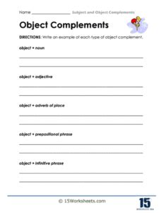 Image result for Complement Worksheet