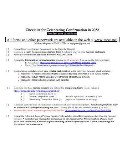Image result for Process Confirmation Checklist