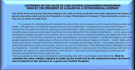 Image result for What Are the Commmon Questions in Loss Control Management Training Program