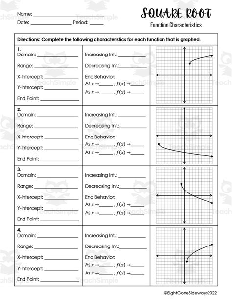 Toradh íomhá ar Square Root Worksheet Hard