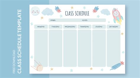Bildergebnis für Elementary Class Schedule Template