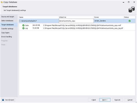 SQL Server Management Studio Copy Database に対する画像結果