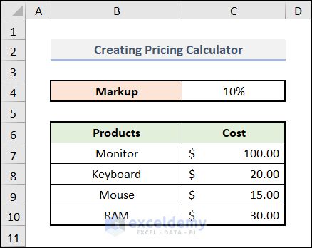 Image result for Make Calculator Formula Using Excell
