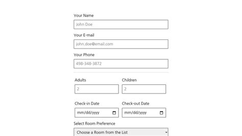 Toradh íomhá ar Room Selection Booking HTML/CSS JS Code Pen