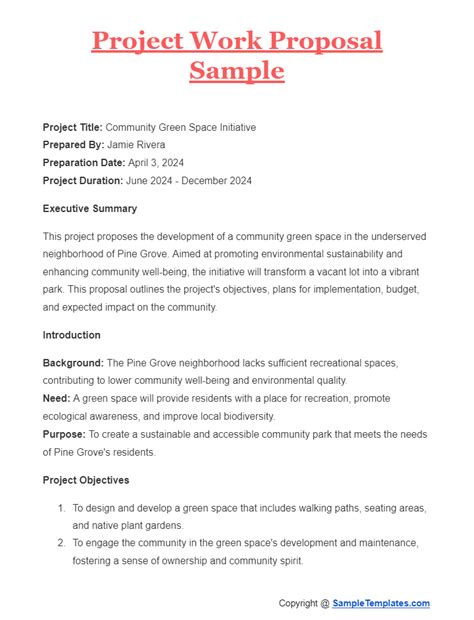 Simple Project Proposal Sample に対する画像結果