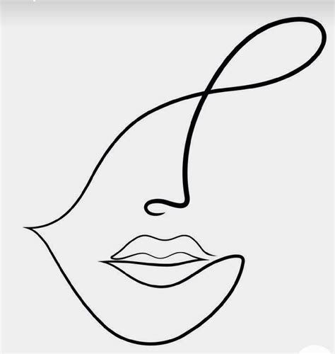 Toradh íomhá ar Simple Line Face Drawing