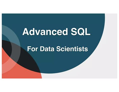 Image result for Advanced SQL for Data Scientists