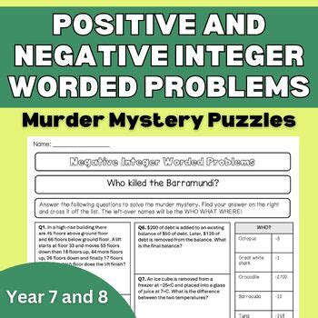 Toradh íomhá ar Worded Integer Problems