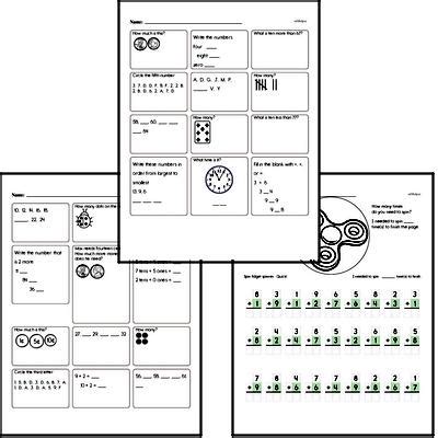 Image result for First Grade Math Minute Worksheets