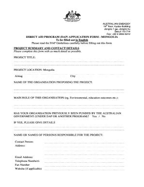 Direct Aid Program Application Form に対する画像結果