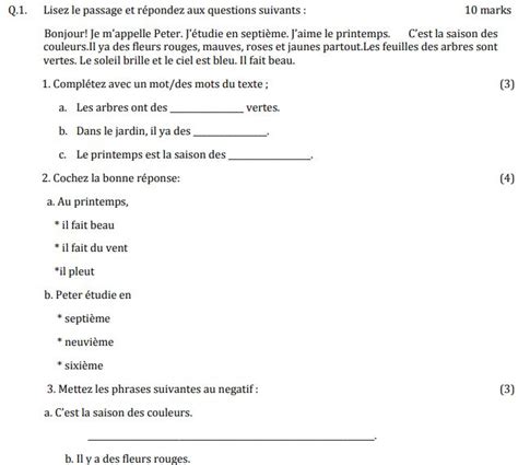 Afbeeldingsresultaten voor CBSE Class 7 French Worksheet