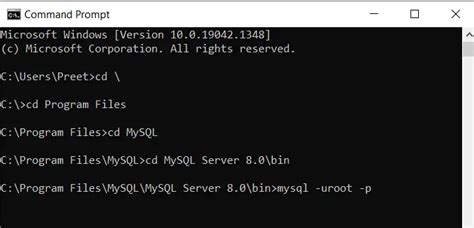 How to Run MySQL in Cmd に対する画像結果