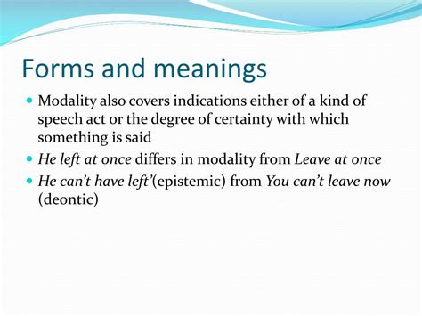 Image result for Modality Literary Definition