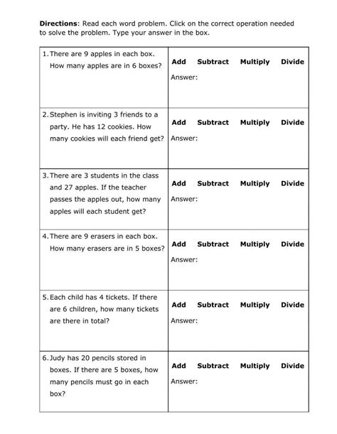 Bildergebnis für One Step Equation Word Problems Worksheet