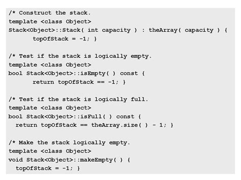 Toradh íomhá ar Stack IsEmpty