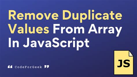 How to Remove Duplicates in JS Array に対する画像結果