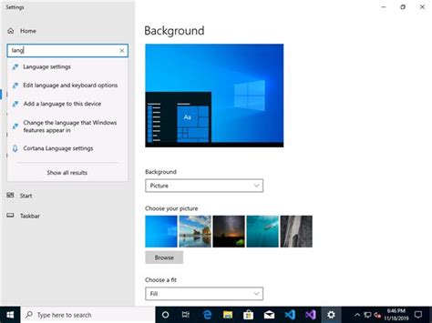 Image result for Language Preferences Windows 1.0