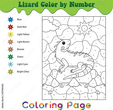 Image result for Lizard Color by Number