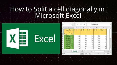 Image result for Excel Matric Split Cell Diagonal