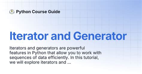 Image result for Iterator and Generator in Python Example