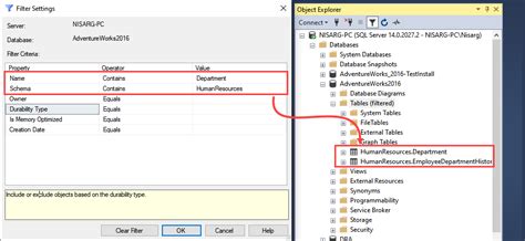 Image result for How to Filter Tables On SQL Management Studio