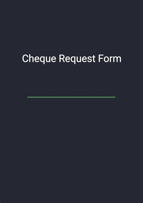 Image result for Cheque Request Form
