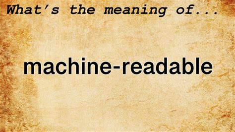 Image result for Machine-Readable Device