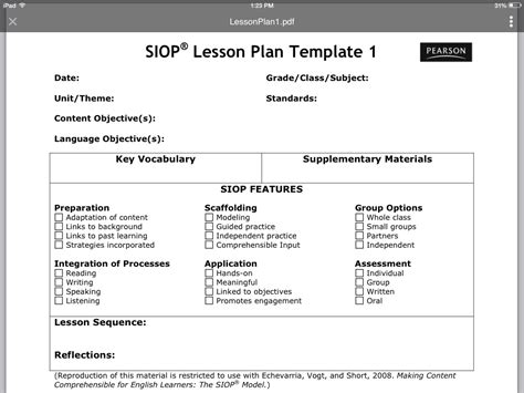 Toradh íomhá ar SIOP Lesson Plan Template 2 Mathmatics Examples