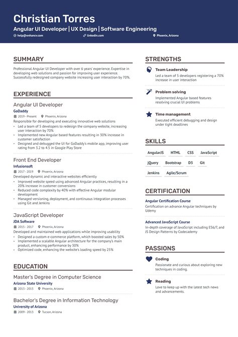 Front End UI Developer Resume に対する画像結果