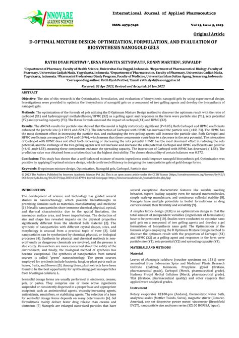 Toradh íomhá ar Optimization Formulation Mixture Design