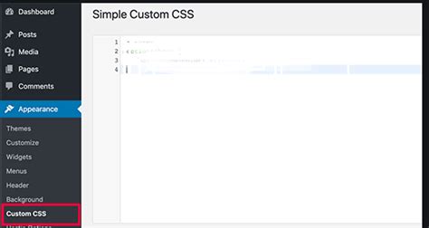 Toradh íomhá ar WordPress Custom CSS UI