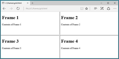 Image result for Frame Table in HTML